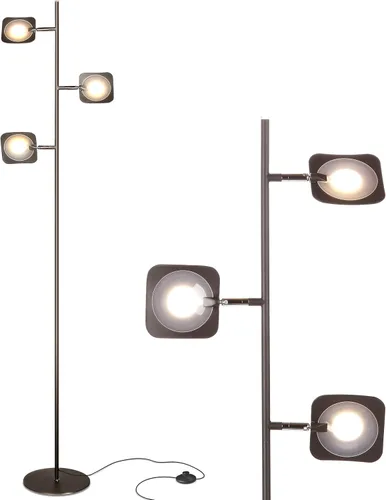 Miniatura 10 de Brightech Tree - Lámpara de pie con 3 luces regulables de 3 pasos con interruptor táctil regulable - Tecnología LED avanzada con 23 vatios