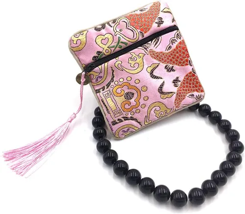 Miniatura 3 de 24pc chino brocado de seda monedero bordado joyería bolsa cremallera cartera bolsa