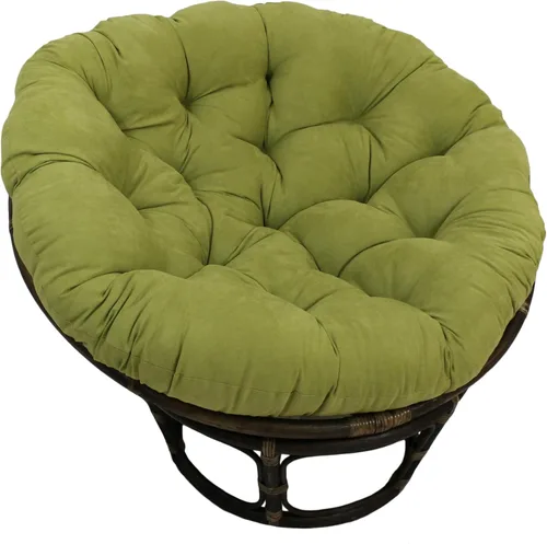 Miniatura 3 de Cojín de microgamuza para sillón papasan, color sólido, de Blazing Needles Vino tinto