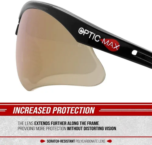 Miniatura 4 de Glove Station Optic Max Safety Glasses for Men & Women, Scratch-Resistant Eye Protection for, Hunting & Construction Azul reflejado
