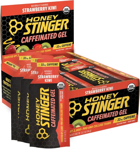 Miniatura 14 de Honey Stinger Gold Energy Gel, sin gluten y sin cafeína, para ejercicio, correr y rendimiento, nutrición deportiva para el hogar y el gimnasio, pre