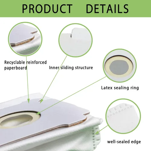 Miniatura 3 de Paquete de 10 bolsas de vacío compatibles con iRobot Roomba – i & s & j Series, bolsa de repuesto para iRobot Roomba