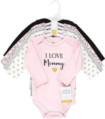 Miniatura 2 de Hudson Baby Body unisex de algodón de manga larga, para bebé