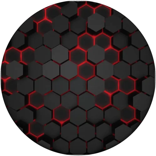 Miniatura 3 de Soporte de botón para teléfono celular, color rojo y negro, PopSockets, PopGrip estándar