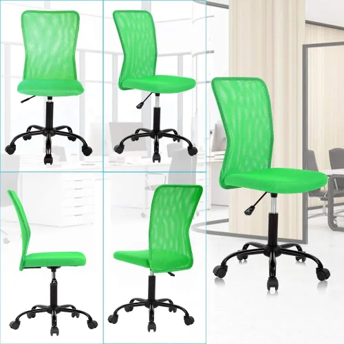 Miniatura 10 de Silla de escritorio ergonómica con respaldo medio, silla de oficina, para oficina en casa, silla de oficina moderna, sin apoya brazos, silla