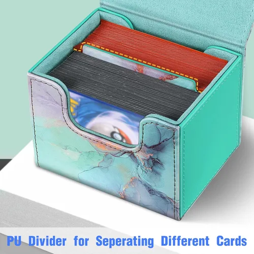 Miniatura 4 de CaseBot Caja de cartas compatible con MTG/TCG/CCG, funda magnética para tarjetas de juego de gran tamaño que se adapta a más de 180 tarjetas