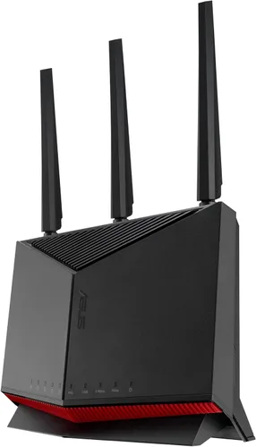 ASUS RT-BE86U BE6800 Router WiFi 7 de doble banda, soporta 4096-QAM, MLO, detección AI WAN, AiMesh, seguridad de red sin suscripción y