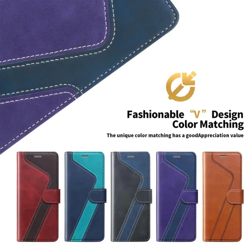 Miniatura 7 de Funda tipo cartera de cuero para Moto G Stylus 5G 2021 (6.8 pulgadas), con bloqueo RFID, tarjetero y soporte magnético, TPU a prueba de golpes, azul