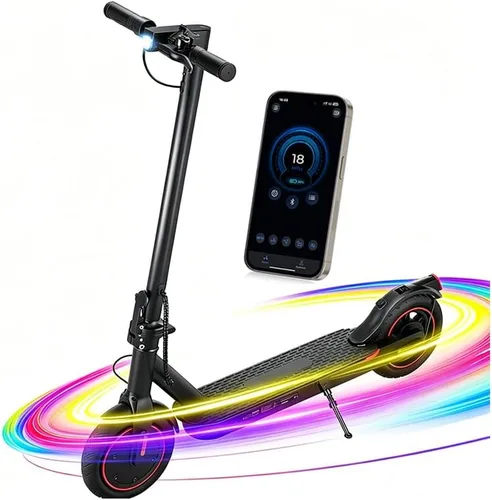 Miniatura 13 de Patinetes eléctricos – Scooter eléctrico para adultos, motor de 500 W, velocidad máxima de 18 MPH, neumáticos de 8.5 pulgadas, 21 millas, scooter