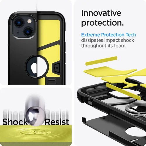 Miniatura 3 de Spigen Tough Armor [Tecnología de Protección Extrema] Diseñada para Funda iPhone 13 (2021) - Negro