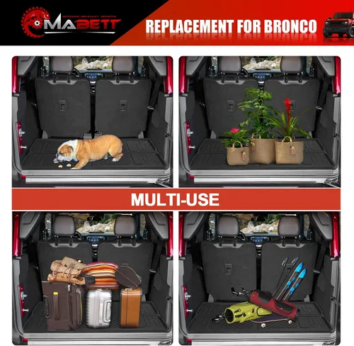 Miniatura 6 de Mabett - Tapete de carga para maletero para Ford Bronco Accesorios 2026 2021-2025 de 2 puertas, material TPE para todo tipo de clima para evitar