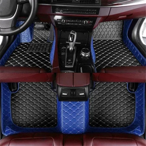 Miniatura 16 de Tapetes de cuero impermeables para automóvil y SUV, alfombrillas para hombres y mujeres, negro y beige, personalizable (color marrón)