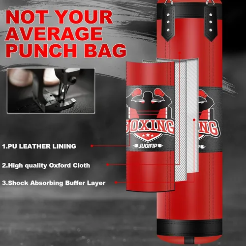 Miniatura 4 de Punching Bag Set for Adults, 4FT Heavy Boxing Bag Set with 12 OZ Boxing Gloves, Suitable for MMA Karate Kickboxing Boxing Muay Thai Training at Home