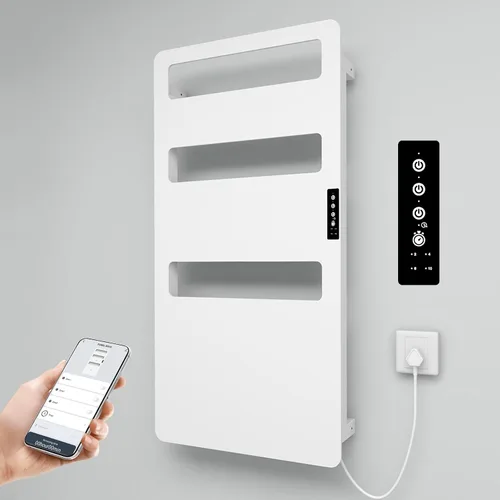 Miniatura 11 de Toallero térmico para baño, calentador de toallas con temporizador montado en la pared, calentador de toallas eléctrico, calentador de toallas