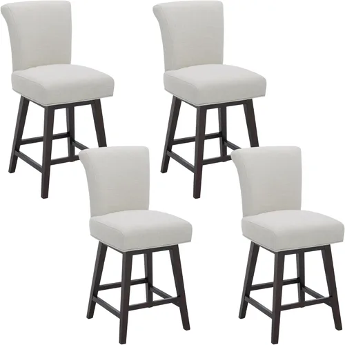 Miniatura 32 de CHITA Taburete giratorio de 26 pulgadas con altura de mostrador, taburete de bar tapizado moderno con respaldo certificado FSC de cuero sintético