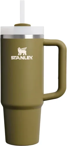 Miniatura 110 de Stanley Quencher H2.0 - Vaso de acero inoxidable con asa, pajilla y tapa FlowState giratoria de 3 posiciones; aislamiento térmico, sin BPA; apto