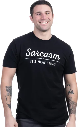 Miniatura 2 de Sarcasm, It's How I Hug Divertida camiseta gráfica sarcástica con actitud de humor para hombres y mujeres, Camiseta para hombre - Negro