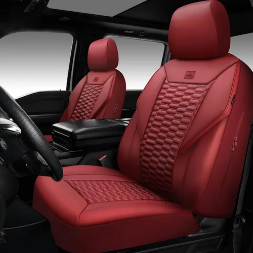 Miniatura 15 de CAR PASS Juego completo de fundas para asientos de automóvil de espuma 3D y cuero PU, lujosas fundas para asientos de cuero sintético transpirables
