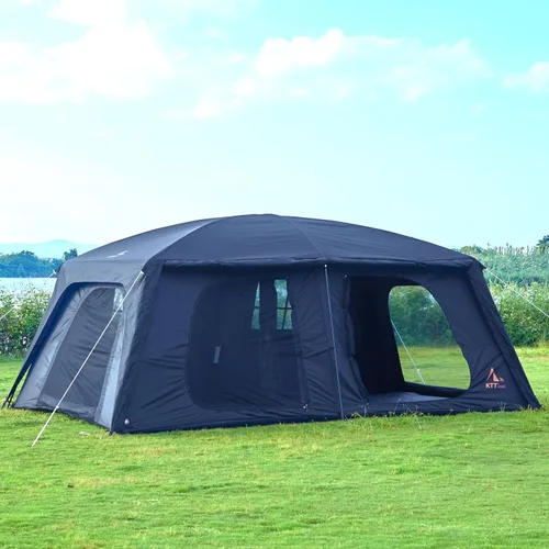 Miniatura 6 de KTT Extra Large Tent 12-14 Person,Family Cabin Tents,2 Rooms,Straight Wall,2 Doors 4 Windows with Mesh,Waterproof,Double Layer,Big Tent for