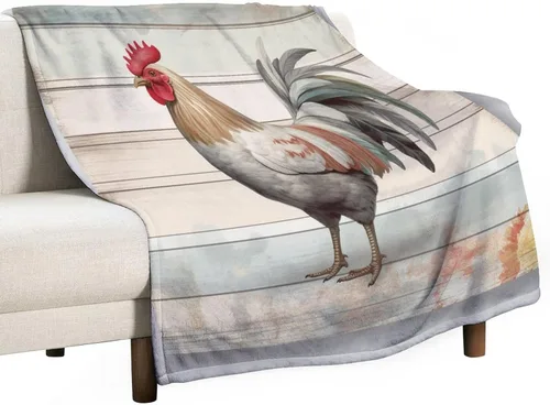 Miniatura 54 de Manta de gallos orgánica de forro polar de pollo de 30 x 40 pulgadas, manta de franela para sofá, cama para adultos, niños, adolescentes, regalo