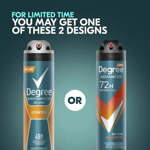 Miniatura 3 de Degree Men Desodorante Antitranspirante Avanzado en Aerosol Seco Adventure Protección de 72 Horas contra el Sudor y el Olor para Hombres