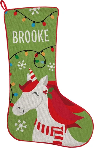 Miniatura 9 de Let's Make Memories Calcetín de Navidad Personalizado - Personalizado con Tu Nombre - Colores Tradicionales de Fiestas - Calcetines para la Familia