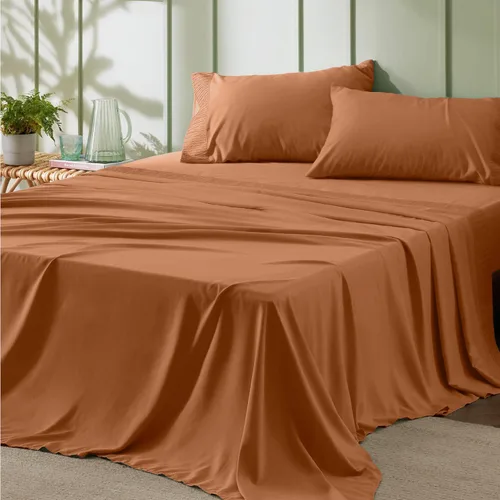 Miniatura 28 de Bedsure Sábanas de tamaño King – Sábanas suaves para cama de tamaño King, 4 piezas de hotel de lujo verde menta, juego de sábanas refrescantes de 11