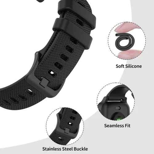 Miniatura 4 de Bandas compatibles con Garmin Venu/VenuSq Sq2/Venu2 Plus/Forerunner 55 165/Vivoactive 6 5, correas de silicona suave de liberación rápida de 0.787