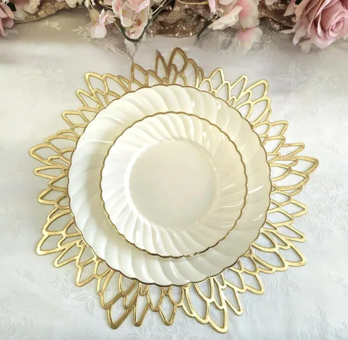 Miniatura 4 de Occasions - Manteles individuales dorados metálicos, A1. Hoja de oro A. Hoja de oro