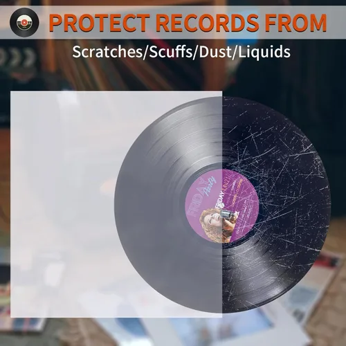 Miniatura 4 de Fundas interiores para discos de vinilo, 30 fundas interiores de vinilo LP antiestáticas de 12 pulgadas, fundas protectoras de vinilo de plástico