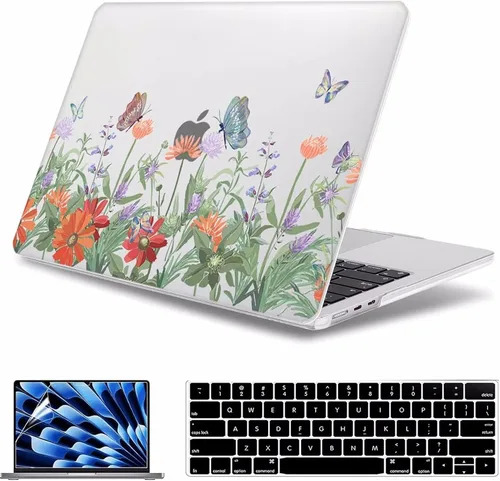 Miniatura 20 de Funda para MacBook Air de 15 pulgadas A3241 A3114 A2941 (versión 2023 2024 2025) – Carcasa rígida protectora a presión para MacBook Air de 15.3