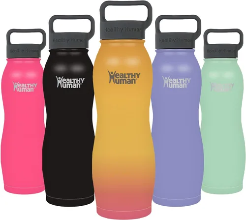Miniatura 16 de Healthy Human Botella de Agua de Acero Inoxidable Termo de Agua con Doble Pared y Aislamiento al Vacío para Adultos Botellas de Viaje Ecológicas
