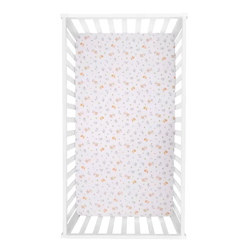 Miniatura 9 de Sammy & Lou Friendly Forest - Juego de ropa de cama para cuna de bebé de 4 piezas, incluye edredón, sábanas bajeras para cuna neutrales, falda