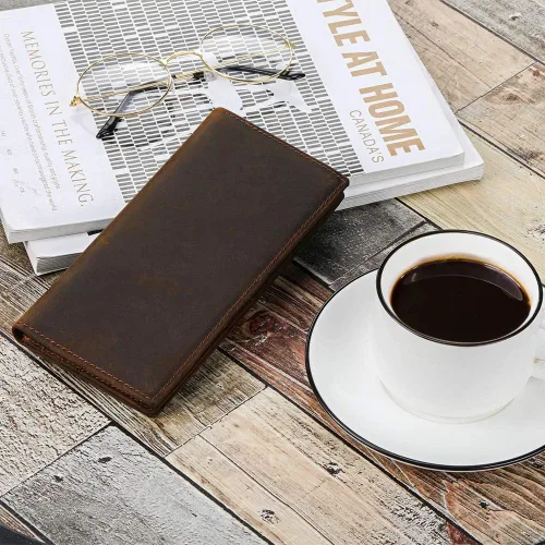 Miniatura 2 de Kattee cartera plegadiza clásica de cuero para hombre
