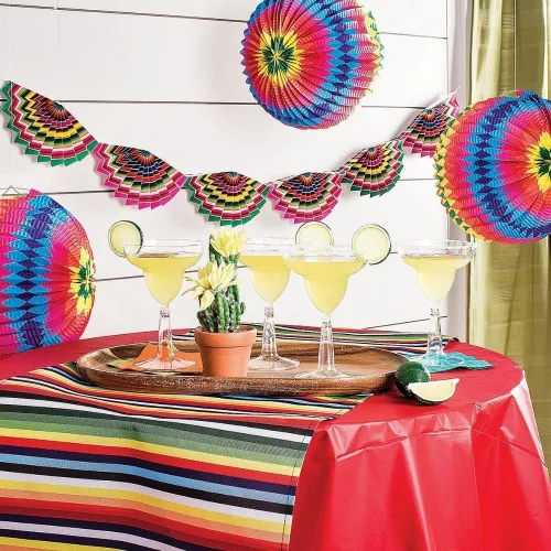 Miniatura 3 de Fun Express - Guirnalda de banderines de Serape Fiesta para Cinco de Mayo - Decoración de fiesta - Decoración colgante - Decoración colgante - Cinco