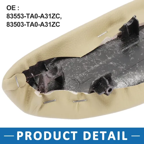 Miniatura 5 de Paneles de puerta delantera para automóvil, funda para reposabrazos 83553-TA0-A31ZC 83503-TA0-A31ZC para Honda Accord 2008-2012, beige (juego de 2)