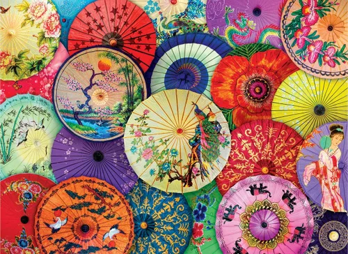 Miniatura 2 de Paraguas de papel de aceite asiático 1000pc Puzzle