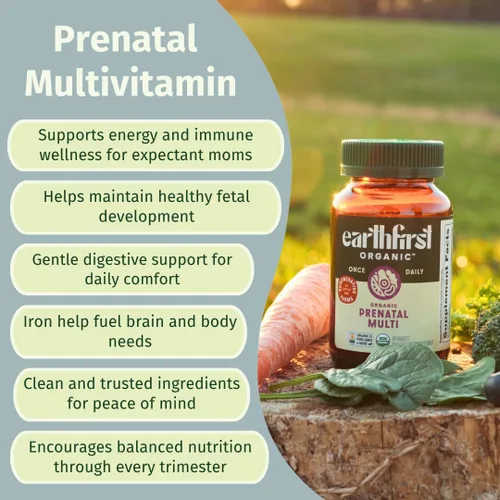 Miniatura 4 de Multivitamínico prenatal una vez al día para mujeres para concepción, embarazo, posparto y lactancia, folato, hierro y mezcla de alimentos