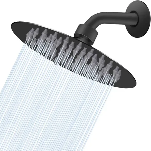 Miniatura 12 de NearMoon Cabezal de ducha de lluvia, diseño ultra fino - aumento de presión, experiencia genial, lluvia de alto flujo, acero inoxidable