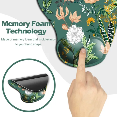 Miniatura 5 de DOOKE Alfombrilla de mouse ergonómica con soporte para muñeca, lindas alfombrillas de mouse con base de poliuretano antideslizante para el trabajo