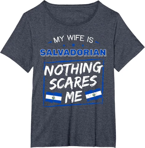 Miniatura 90 de Camiseta con la bandera de raíces salvadoreñas de El Salvador My Wife Is Salvadoran Roots, Negro