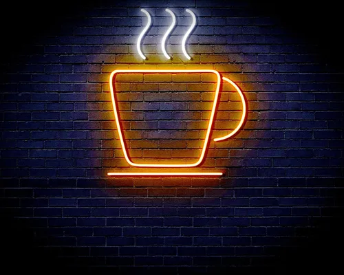 Miniatura 23 de ADVPRO Taza de café Tienda Flex Silicona LED Letrero de neón azul y rojo st16s33-fnu0041-br
