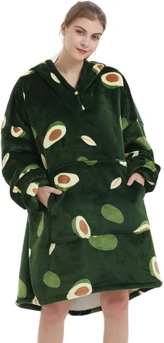 Miniatura 3 de NAFLEAP Manta con capucha para mujer, manta vestible para adultos, de gran tamaño, forro polar, sherpa, sudadera de Navidad, regalo para mujeres