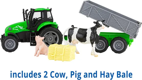 Miniatura 2 de Breyer Horses Breyer Farms - Juego de tractor y vagón Tag-a-Long 5 pulgadas de alto x 11 pulgadas de largo x 4 pulgadas de profundidad Incluye