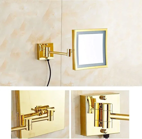 Miniatura 2 de Mirrors Makeup Mirror Wall Mounted Lighted Makeup Vanity Mirror Double Sides 1X/3X Magnifying Bathroom Makeup Mirror 8 Inch Bathroom with Light
