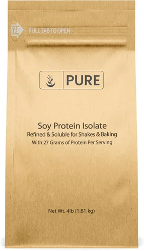 PURE ORIGINAL INGREDIENTS Aislado de proteína de soja (4 lb) siempre puro, sin rellenos ni aditivos