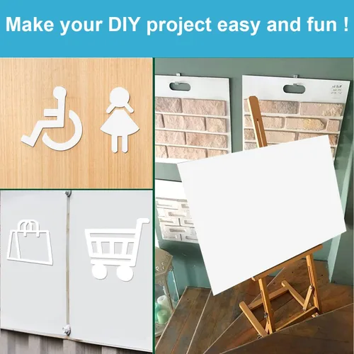 Miniatura 6 de 4 hojas de plástico ABS blanco, láminas de plástico flexible de 12 x 12 x 1/16 pulgadas de grosor, moldeables que las láminas acrílicas