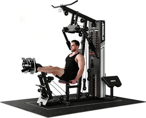 Miniatura 11 de Mikolo Home Gym, Workout Station with 150LBS Weight Stack, Multifunctional Home Gym Equipment, Exercise Equipment for Full Body Strength Training
