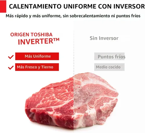 Miniatura 3 de TOSHIBA 6-en-1 Microondas de Encimera con Inversor Combo Freidora de Aire Saludable, Serie MASTER, Freidora de Aire, Asado, Convección, Combi Acero