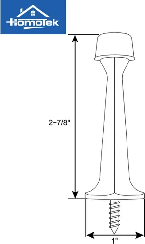 Miniatura 4 de HOMOTEK - Paquete de 12 topes de puerta rígidos sólidos resistentes con punta de goma suave, tope de puerta de zinc fundido para proteger la pared
